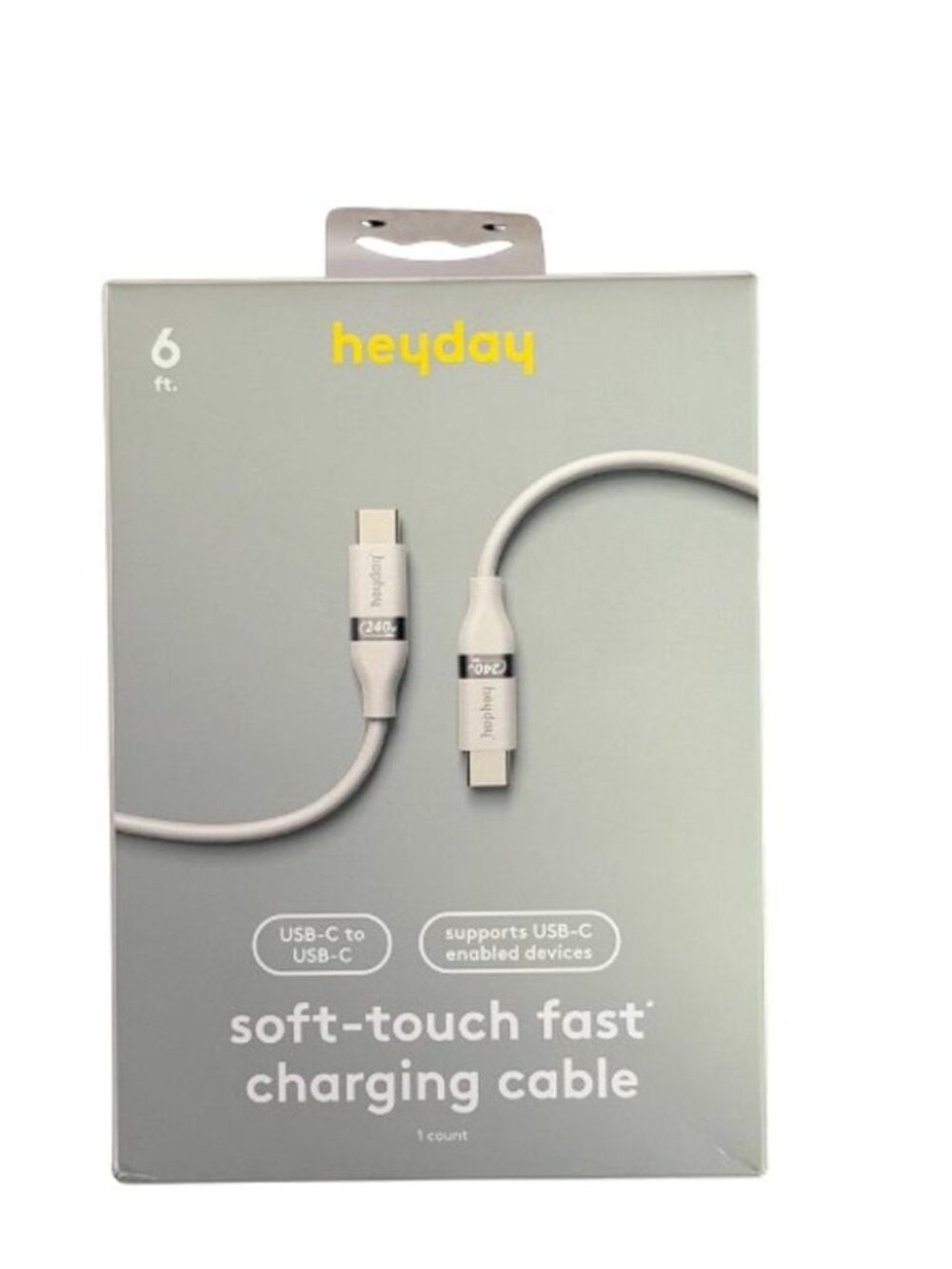 Heyday 6' USB-C To USB-C Soft-Touch Fast Charging Cable